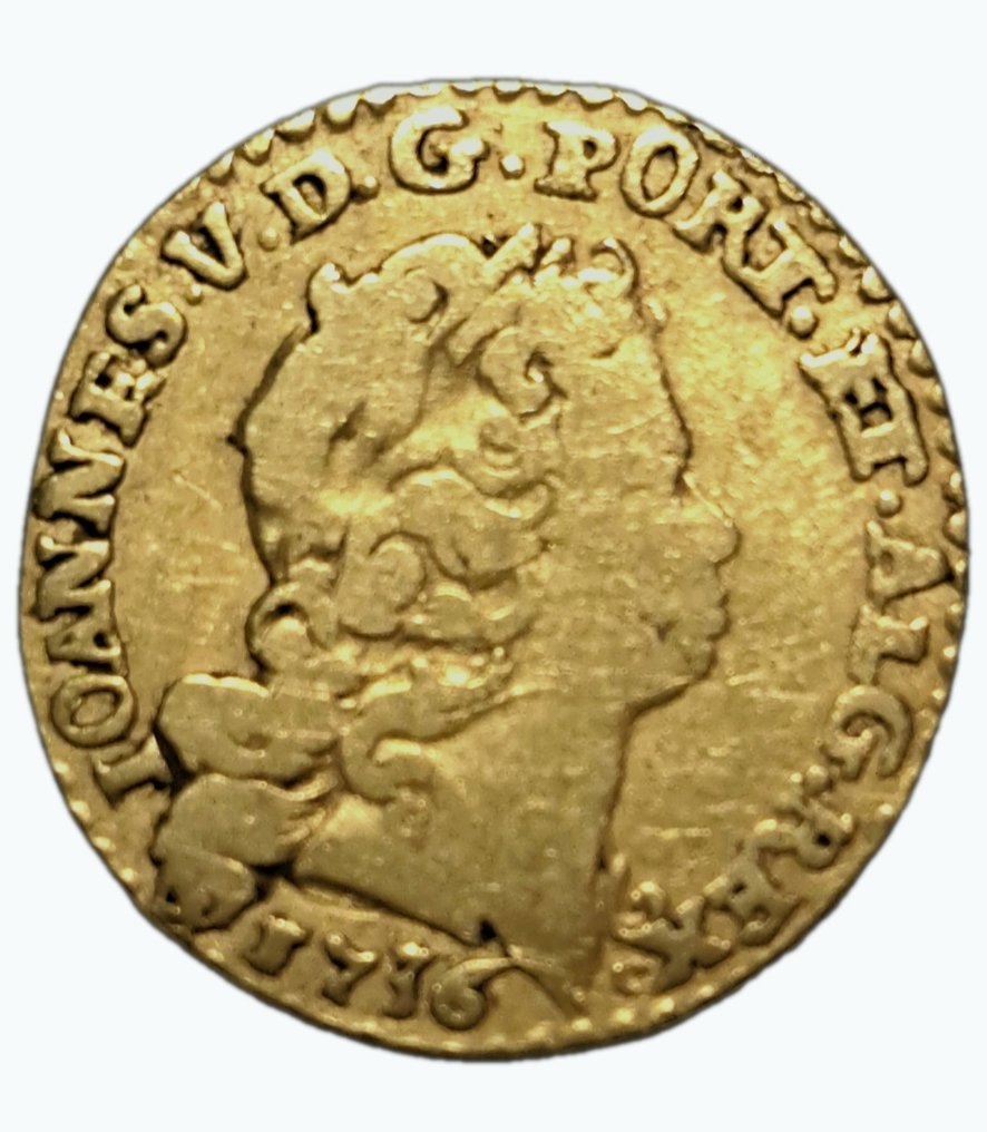 葡萄牙. João V (1706-1750). Meio Escudo - 1736 "ouro " #1.0
