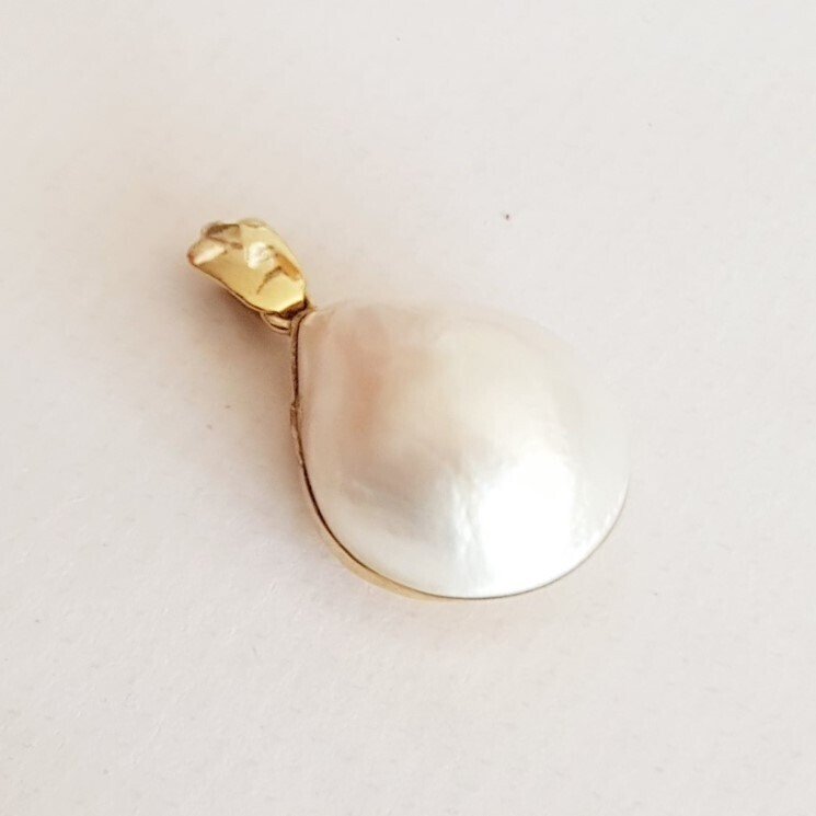 吊坠 - 18K包金 黄金 珍珠 #2.1