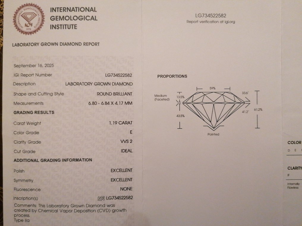 Ingen reservasjonspris - Øredobber - 14 karat Hvitt gull -  2.36ct. tw. Diamant (Lab-dyrket) - E VVS2 #4.3