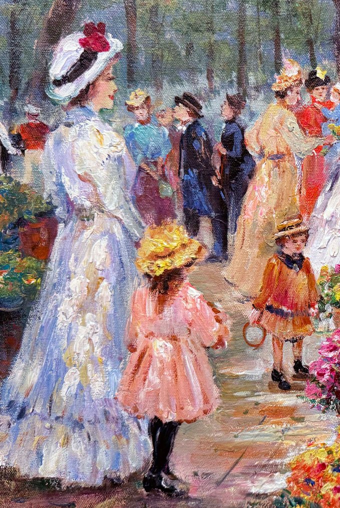 Wilma Lucas (1936-) - Paris - Tuilleries - Elégantes et Enfants au Marché aux Fleurs #3.2