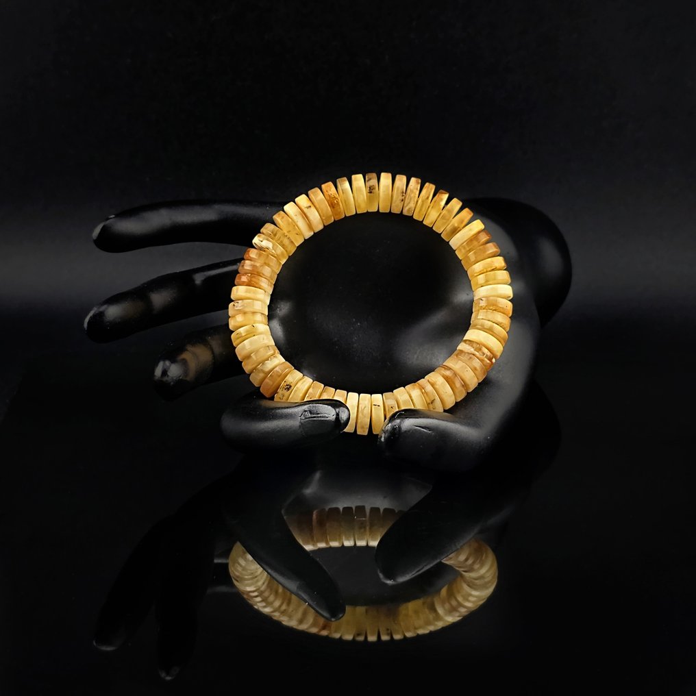 Βραχιόλι Butterscotch BALTIC AMBER – Λείες δίσκοι με φυσική κομψότητα - Κεχριμπάρι (χωρίς τιμή ασφαλείας) #1.0