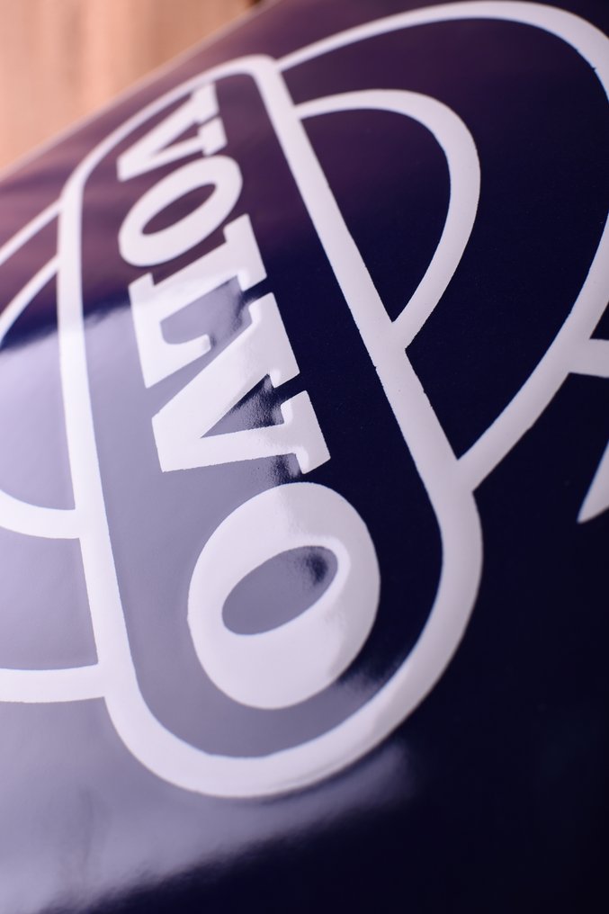 Sign - Volvo - SERVICE emblem; original enamel material sign; handmade layers; showroom/workshop sign #1.0