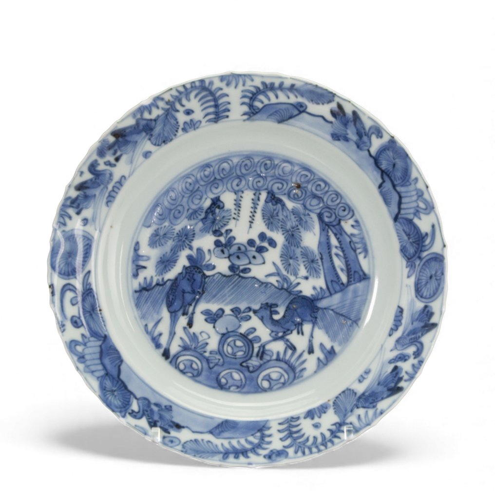 Landschap met herten - Plate - Porcelain #1.0