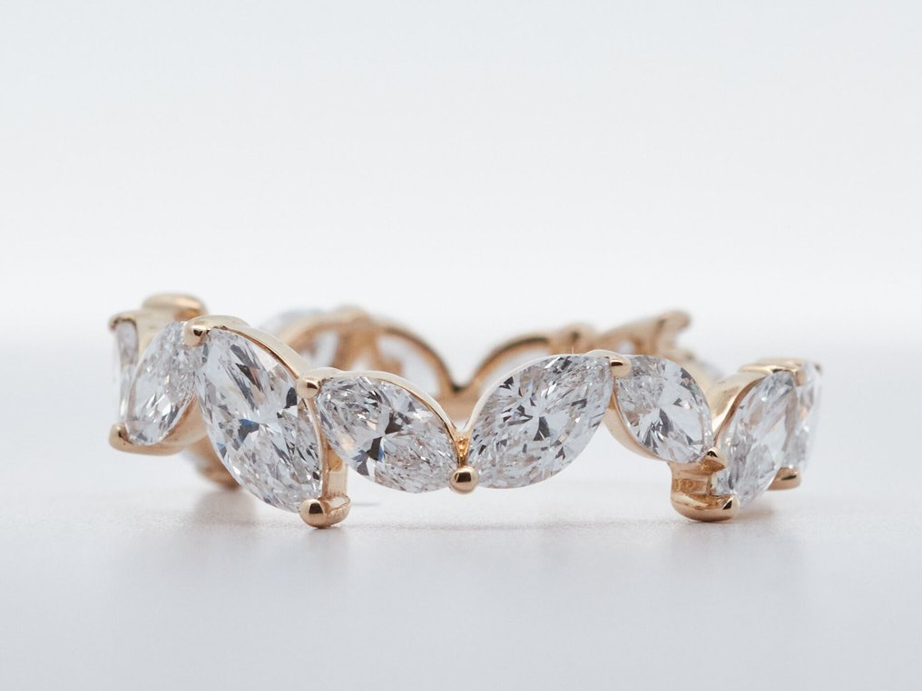 χωρίς τιμή ασφαλείας - Δαχτυλίδι - 14 καράτια Κίτρινο χρυσό -  2.35ct. tw. Διαμάντι (Εργαστηριακής καλλιέργειας) #1.0