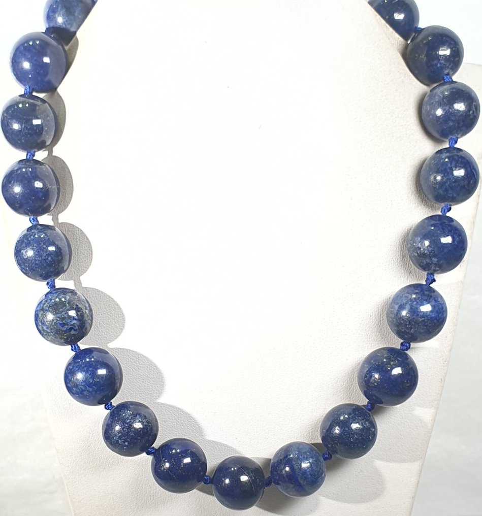 Lapislazzuli dell'Afghanistan - GIGANTE - Pace, Calma e Serenità - Argento 925 - ESPECIAL - Collana #1.0