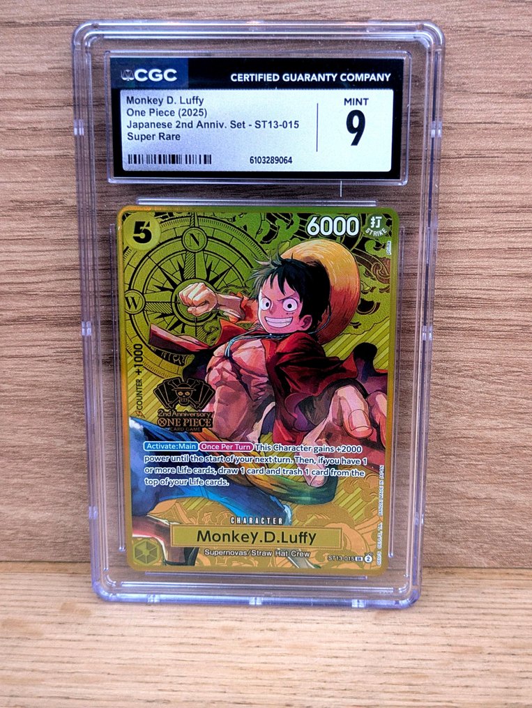 Bandai - 1 Graded card - One Piece - Monkey D. Luffy #ST13-015 Modifié, Illustration alternative, Foil - CGC 9 #1.0