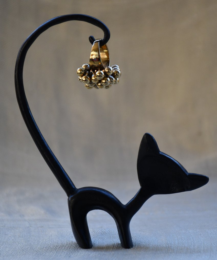 Hertha Baller, Walter Bosse - Statuetta - "Cat" - Bronzo patinato #4.3