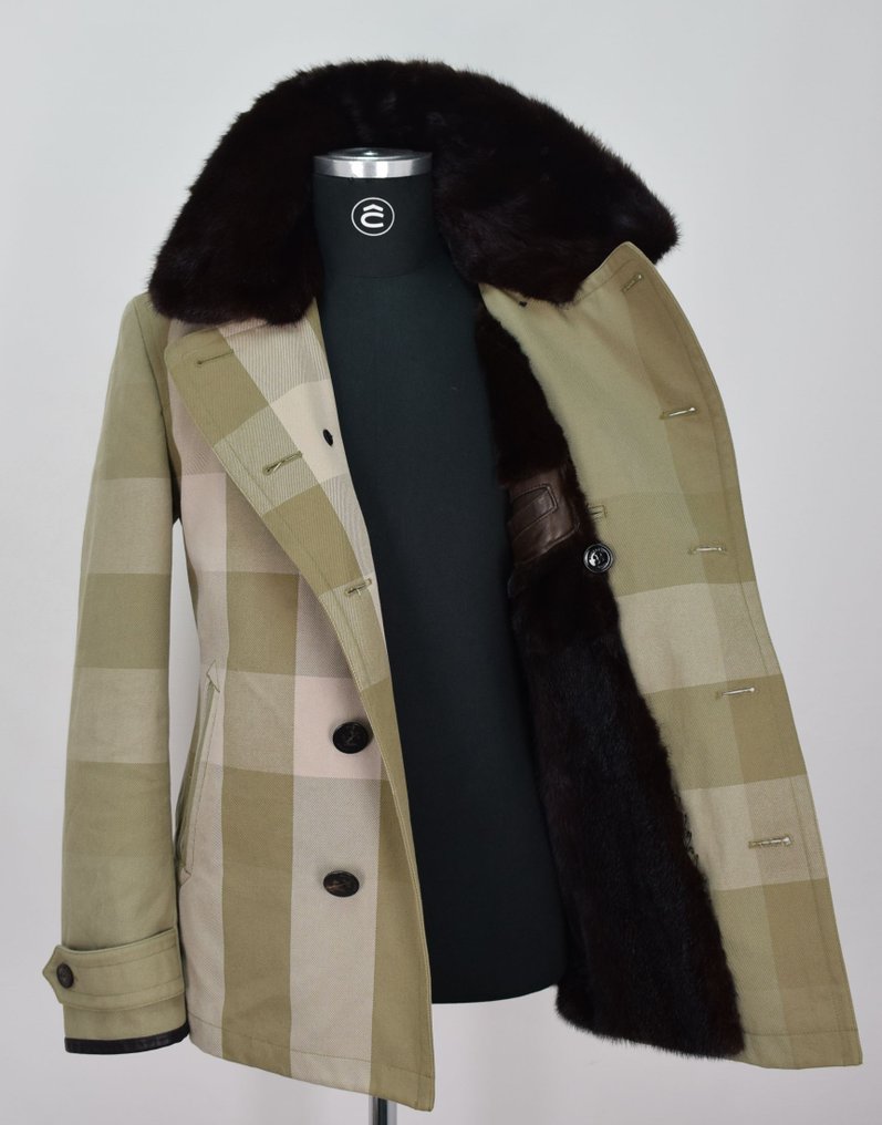 Other brand, Burberry Brit With Artisan Mink Fur Collar & Lining Winter Coat - Mantel #2.1