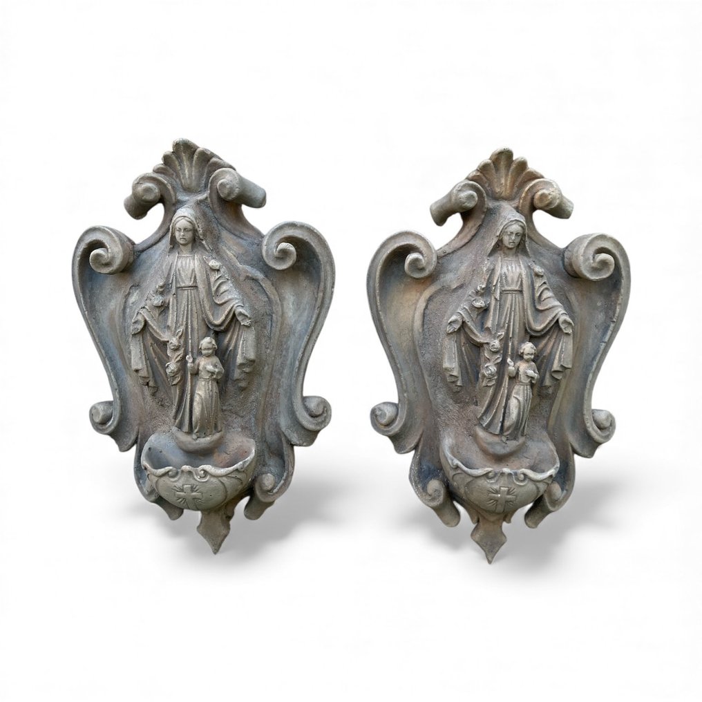 Escultura, 2 Araldica - 30 cm - Pedra #1.0