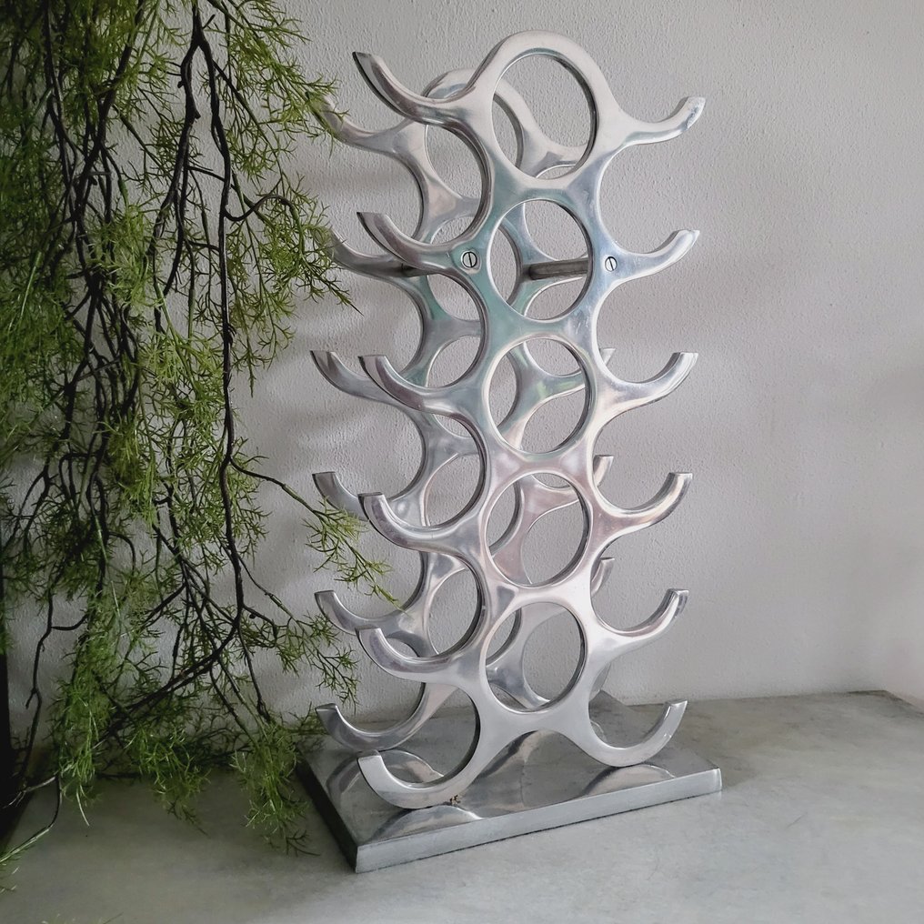 Michael Noll - 酒架 - 15瓶 - 抛光铝 #1.0