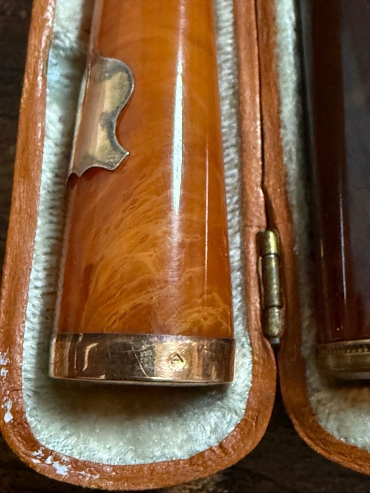 没有保留价 - 烟盒 (2) - 琥珀, 人造树胶 - 2倍精致古董 #3.2