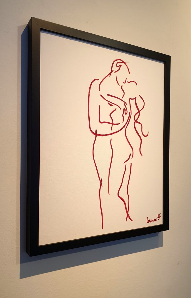 Liesens - Kiss You All Over( handpainted on canvas) met lijst #4.3