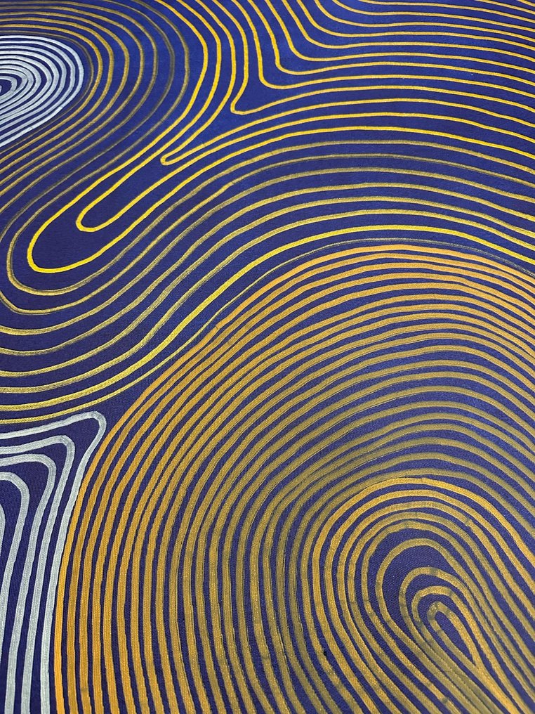 Lao Gonzalez - Cosmic Waves in Blue and Gold, XL, NO RESERVE #4.3