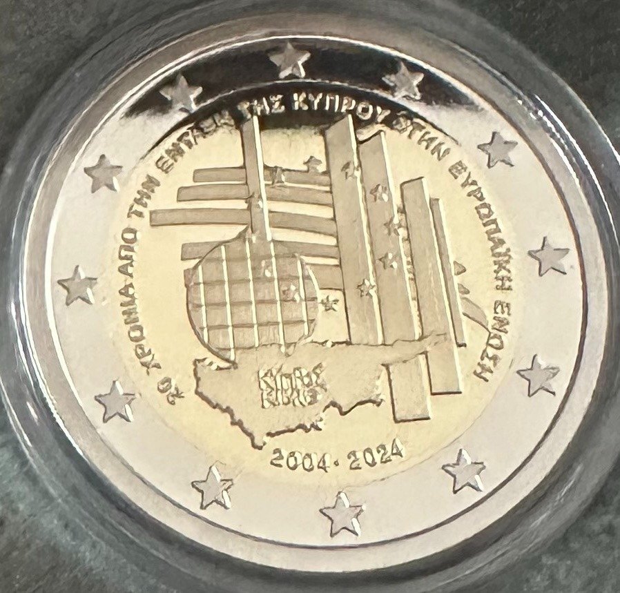 Κύπρος. 2 Euro 2024 "20th Anniversary of Cyprus accession to the European Union" Proof #1.0