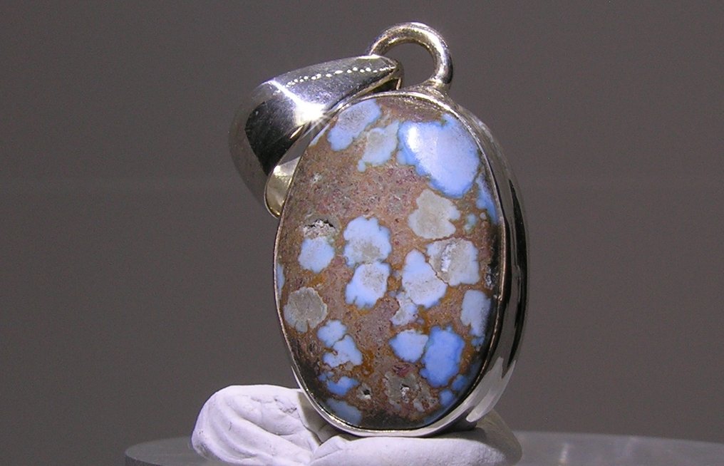 Turquoise Pendant - Height: 33 mm - Width: 14 mm- 3.51 g - (1) #1.0