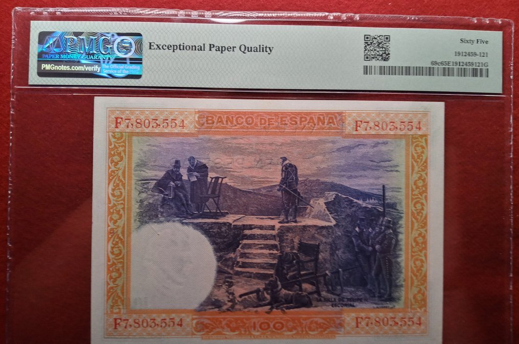 Espanha. - 100 Pesetas 1925 (1936) - Pick 69c (Sem preço de reserva) #3.2