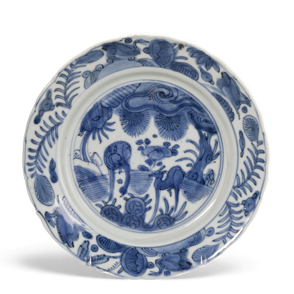 Landschap met herten - Plate - Porcelain #1.0