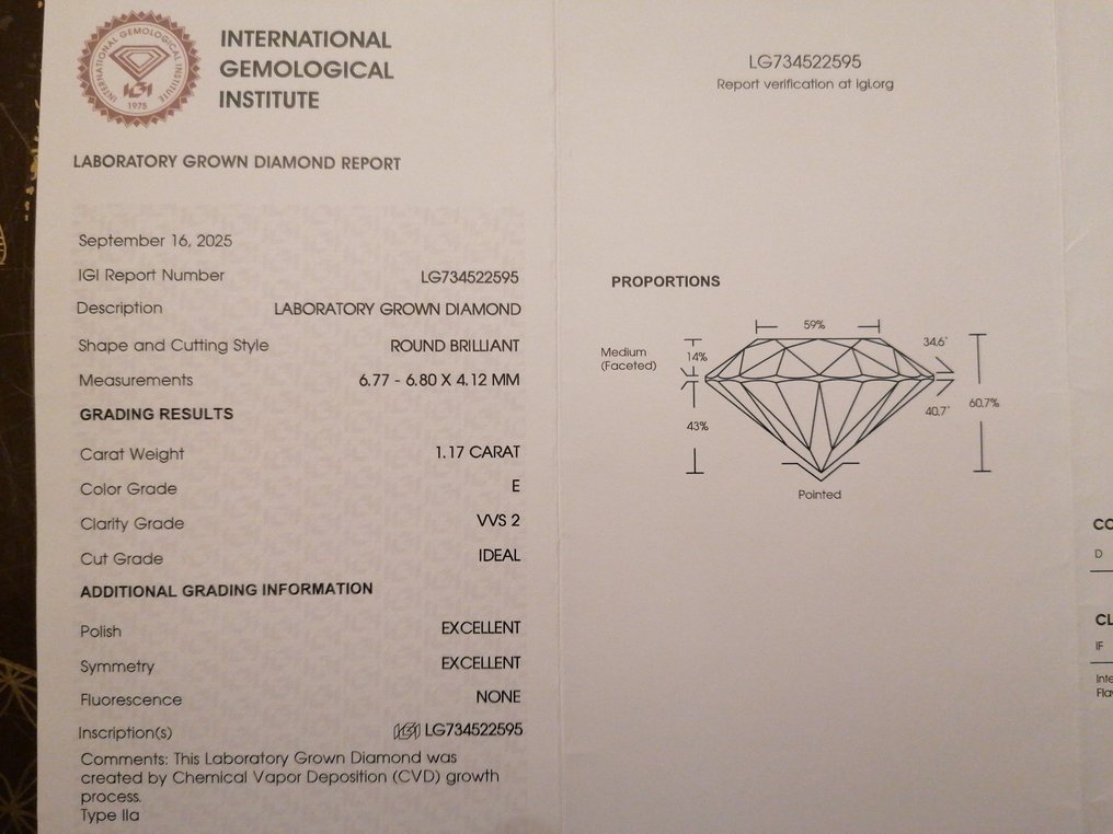 Ingen reservasjonspris - Øredobber - 14 karat Hvitt gull -  2.36ct. tw. Diamant (Lab-dyrket) - E VVS2 #3.2