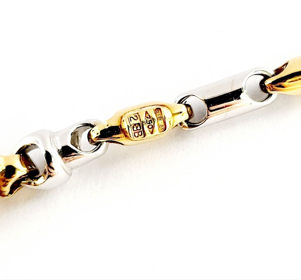 Κολιέ - 18 καράτια Λευκός χρυσός, Κίτρινο χρυσό #1.0