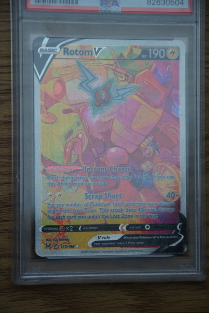 Pokémon - 1 Graded card - Rotom 177 壓膜, 閃卡, 全圖, 密稀 - PSA 10 - Sword & Shield - Lost Origin #2.1