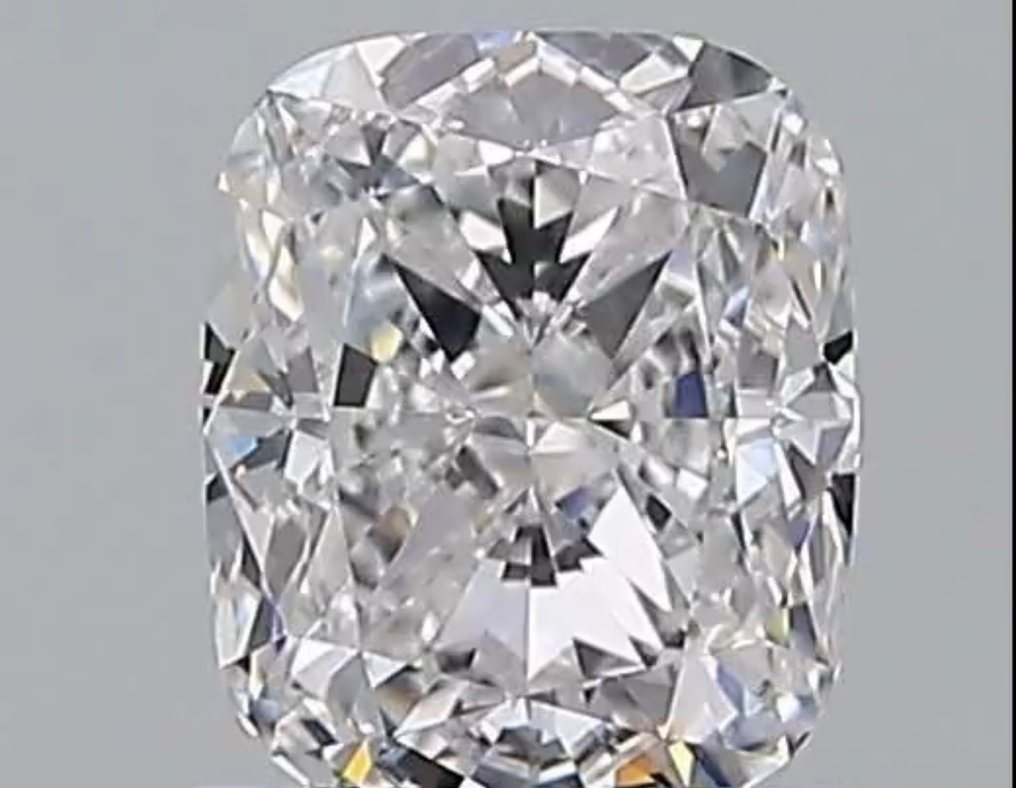 Zonder minimumprijs - 1 pcs Diamant  (Natuurlijk)  - 1.00 ct - Cushion - D (kleurloos) - VS1 - Gemological Institute of America (GIA) #1.0