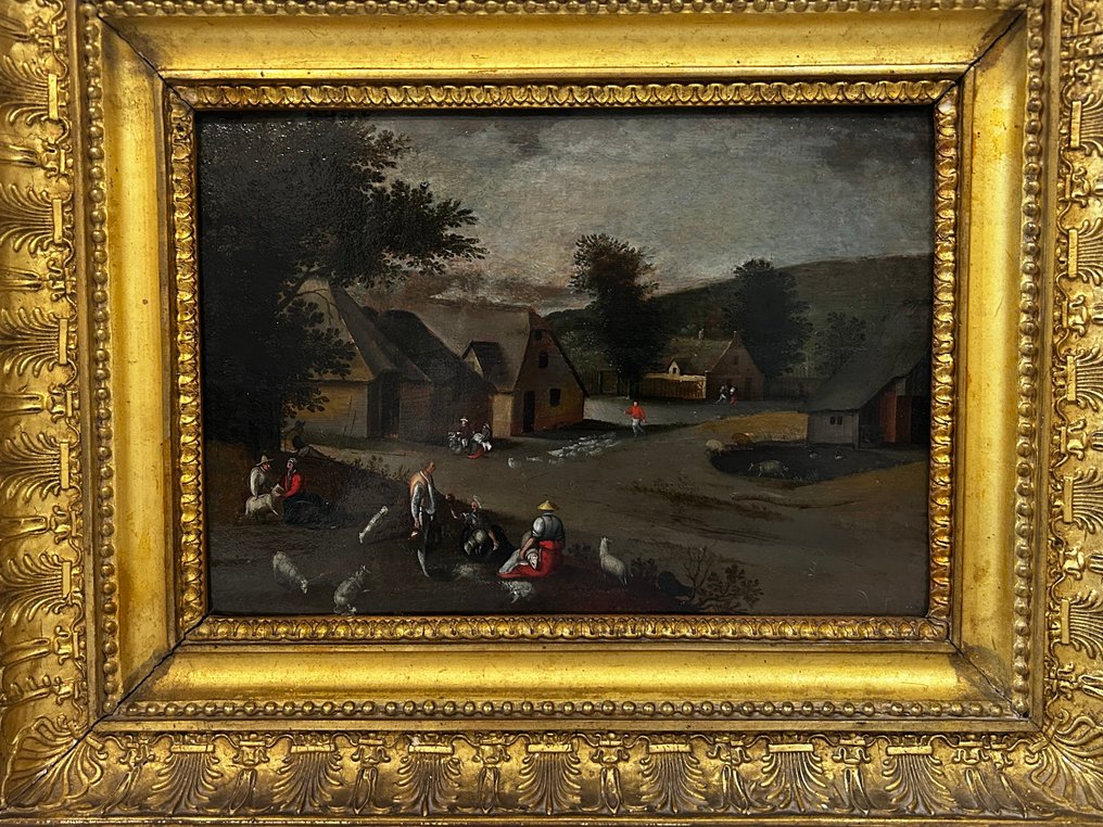 Pieter Brueghel the Younger (1564-1638), Μετά - Campesinos y escena de cosecha (x2) #4.3