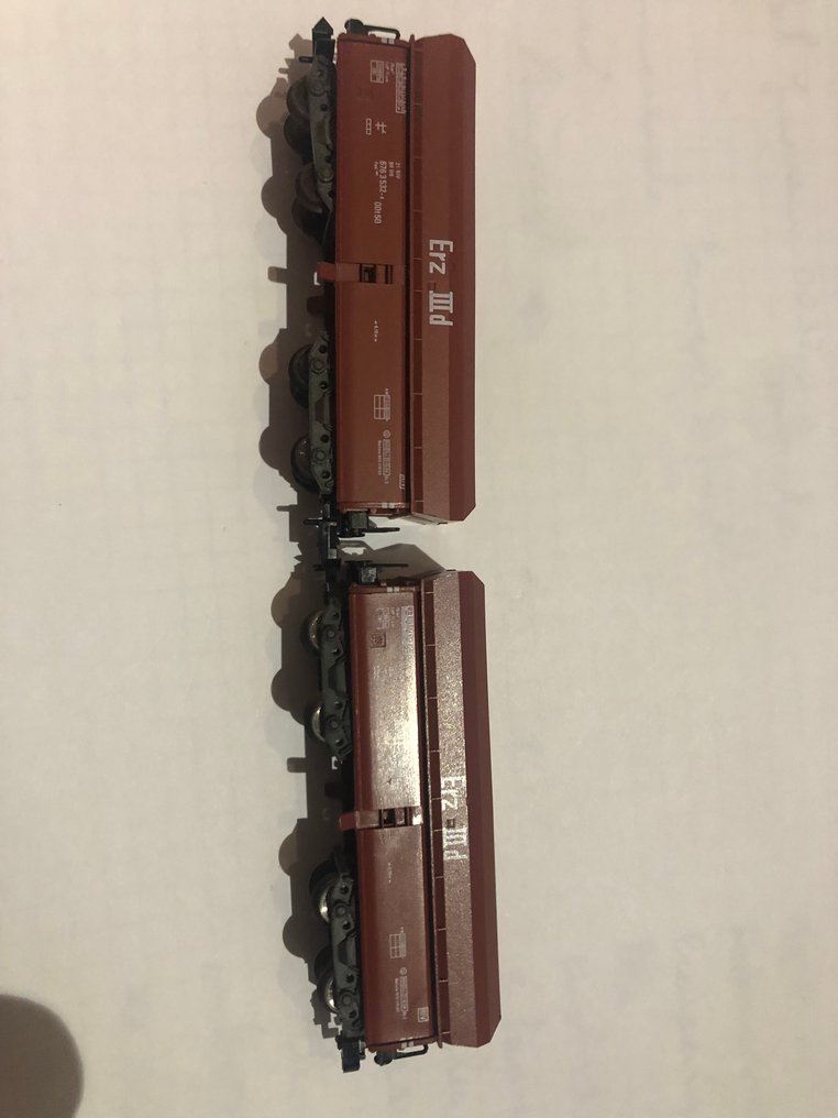 Fleischmann N - 8216k, 1498 - Modellvonat teherfuvarozás (5) - 5 áruszállító kocsi - DB #1.0