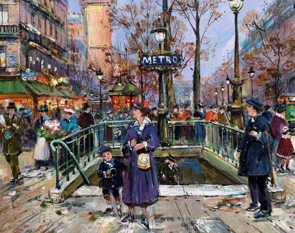Wilma Lucas (1936-) - Metro Parisien - Grands Boulevards Animés - Porte saint Martin - Ciel d'Automne #3.2