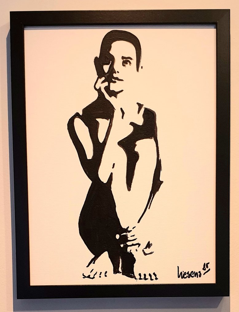 Liesens - Waiting in an abstract world ( handpainted on canvas) Lot van 2 #2.1