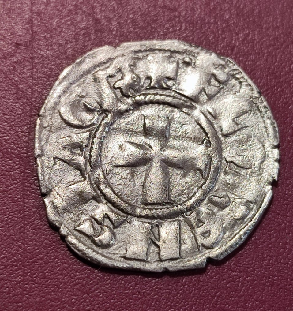 Crusader states, Principality of Achaea. Florent of Hainaut (1289-1297). Denier Tournois Very Scarce variety (χωρίς τιμή ασφαλείας) #1.0