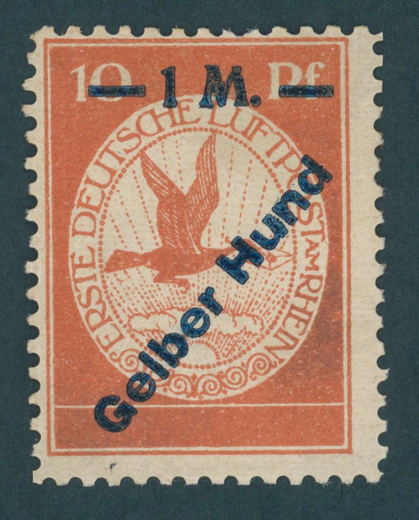 德意志帝國 1912 - Flugpost IV “Gelber Hund” 诊断 Jäschke-Lantelme BPP - Mi.Nr. IV #1.0