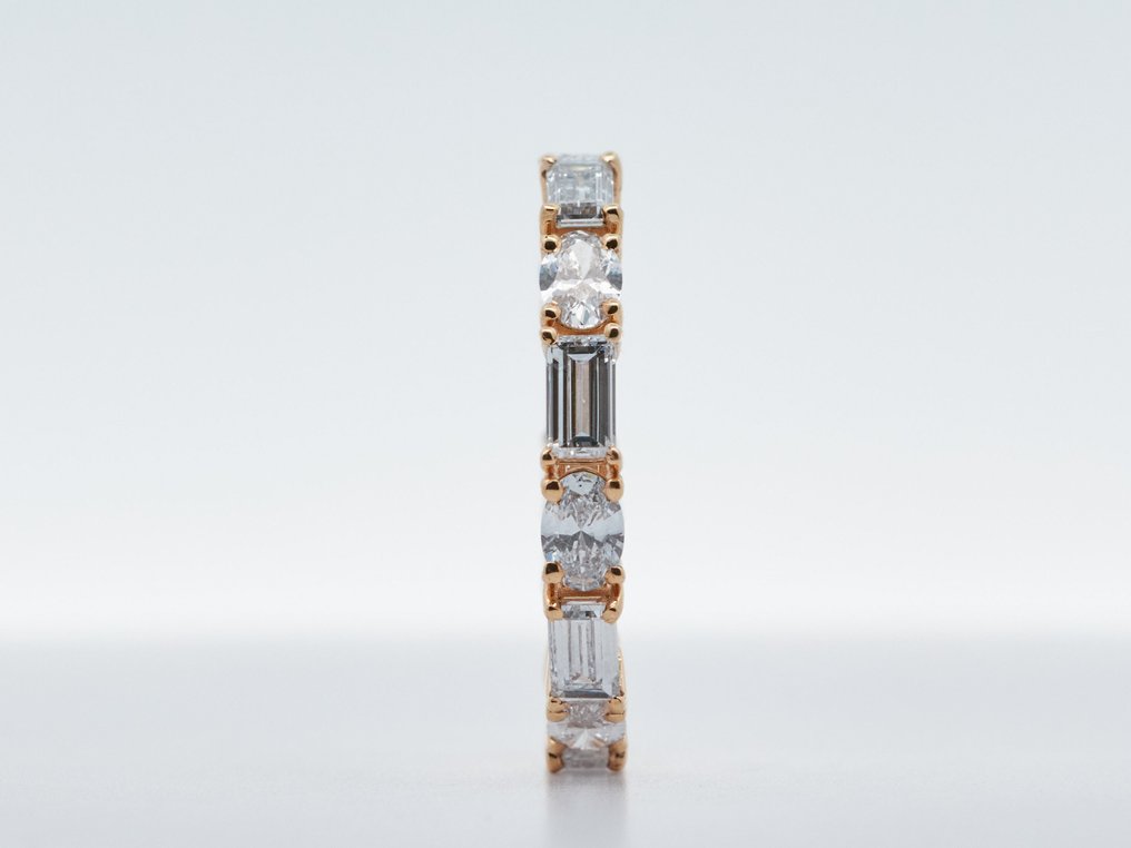 Ei pohjahintaa - Sormus - 14 kt. Keltakulta -  2.64ct. tw. Timantti (Laboratoriossa kasvatettu) #4.3