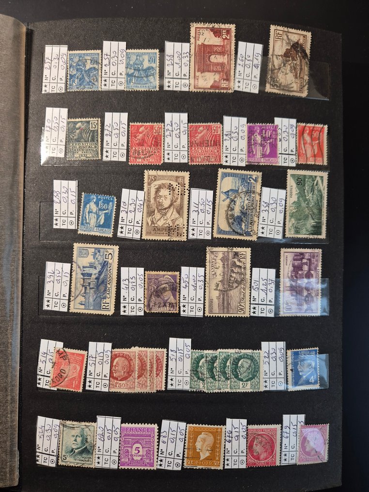 Frankreich 1900/1990 - Satz von 3 französischen TP-Ordnern, neu**, neu* und abgestempelt, schöne Qualität - Yvert #4.3