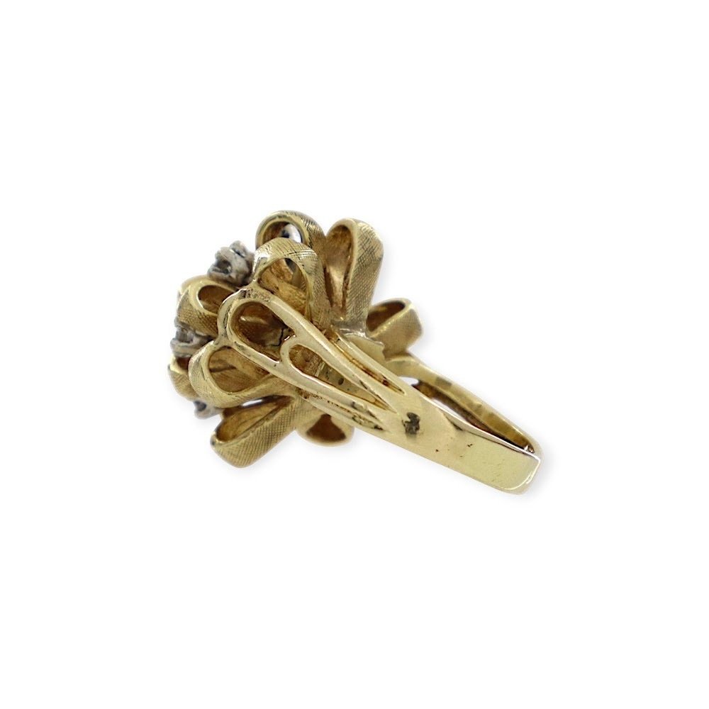 戒指 - 18K包金 黄金 钻石 (天然)  #3.2