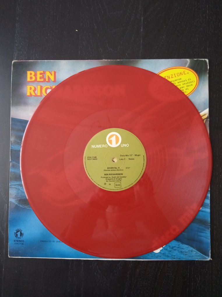 Ben Richardson - Sky Diver (Disco mix) - Red vinyl - Μάξι single 12" - Coloured vinyl - 1979 #2.1