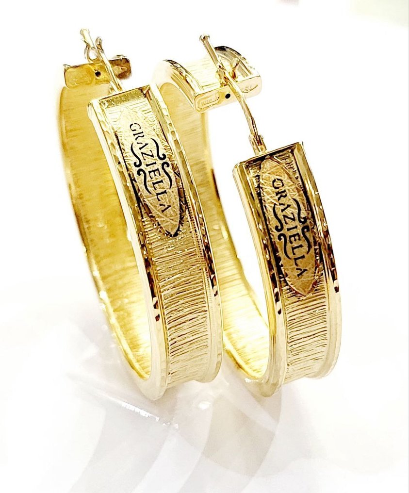 Graziella - Σκουλαρίκια - 18 καράτια Κίτρινο χρυσό - Κατασκευασμένο στην Ιταλία #1.0