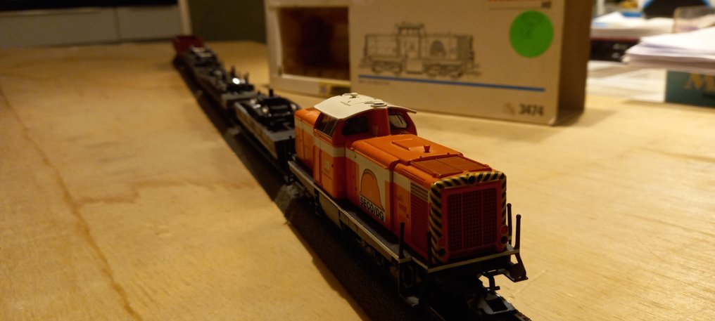 Märklin, Lima H0 - 3474 - Vasútmodellek (5) - A Diesel mozdony teherkocsikkal. #1.0