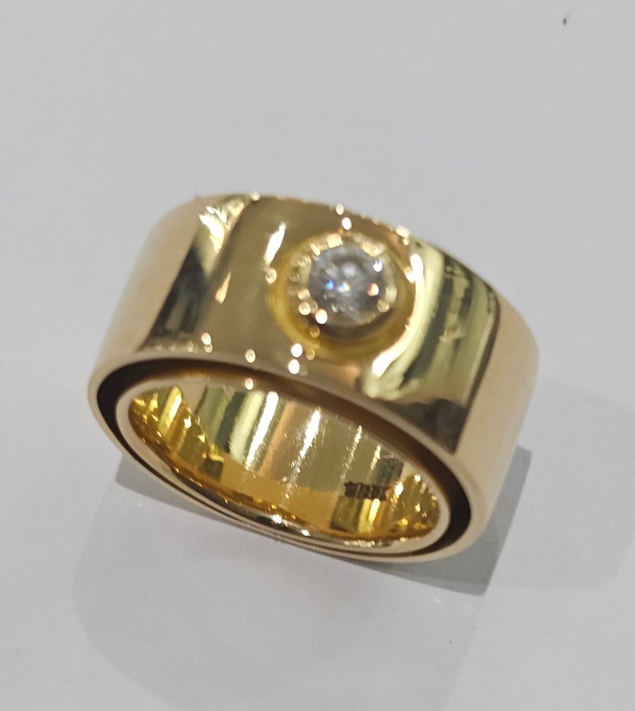 Bague - 18 carats Or jaune -  0.48ct. tw. Diamant (Naturelle)  - Diamant #1.0