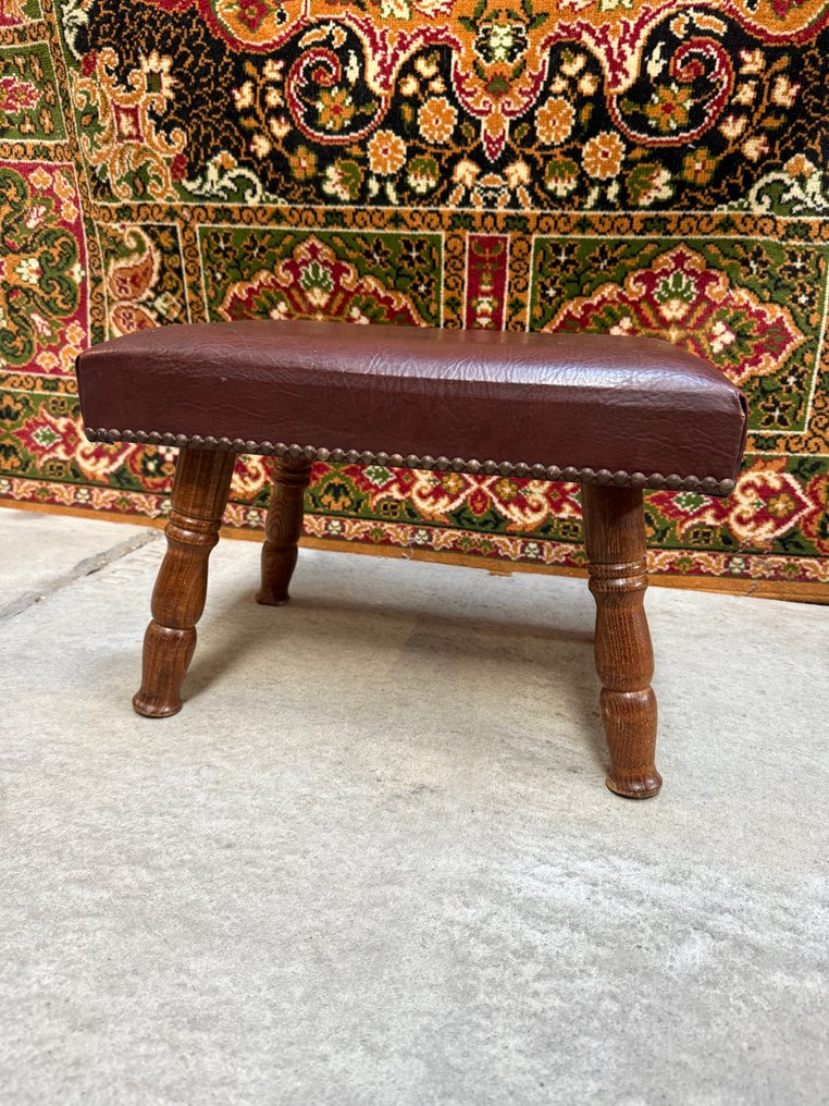 Schemel - Holz, Leder #4.3