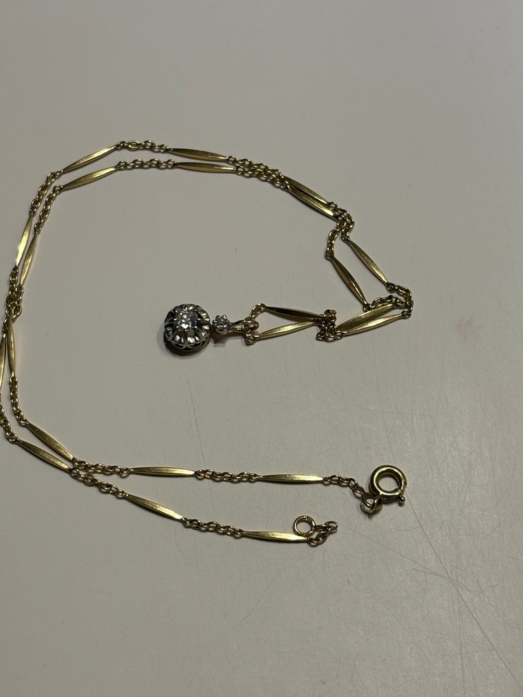 2 részes ékszerszett - 18 kt. Sárga arany, Fehér arany - 0.20ct. tw. Gyémánt (Természetes) #3.2