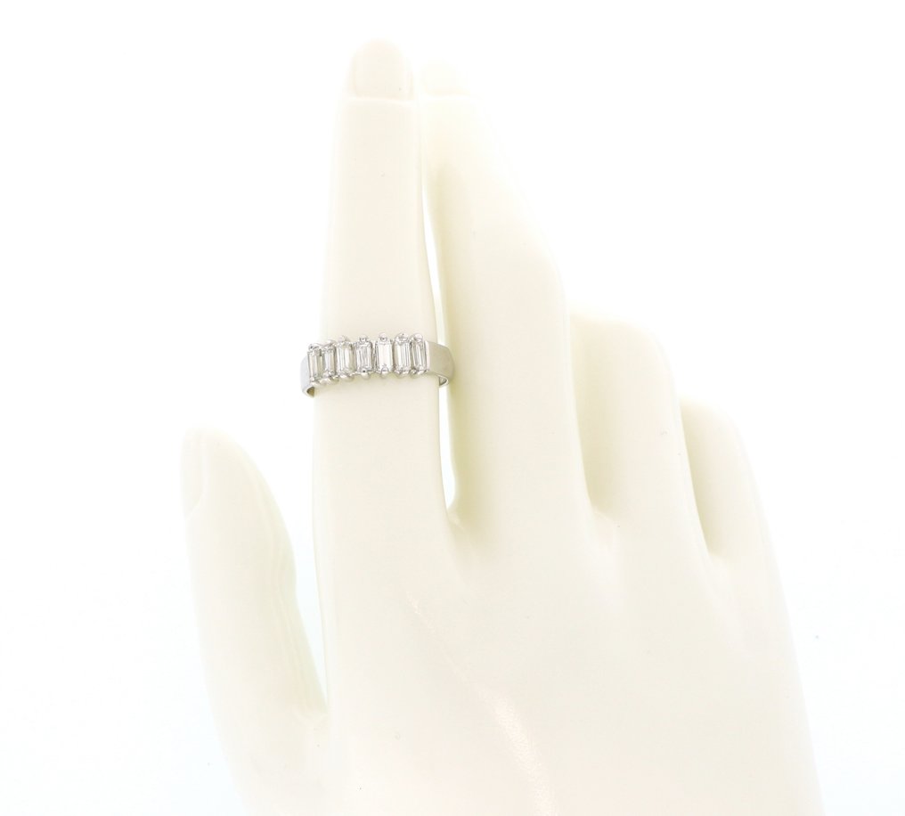 沒有保留價 - 戒指 - 18 克拉 白金 -  1.05ct. tw. 鉆石 (天然)  #1.0