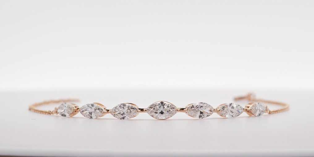 Ei pohjahintaa - Rannekoru - 14 kt. Keltakulta - 2.32ct. tw. Timantti (Laboratoriossa kasvatettu) #1.0