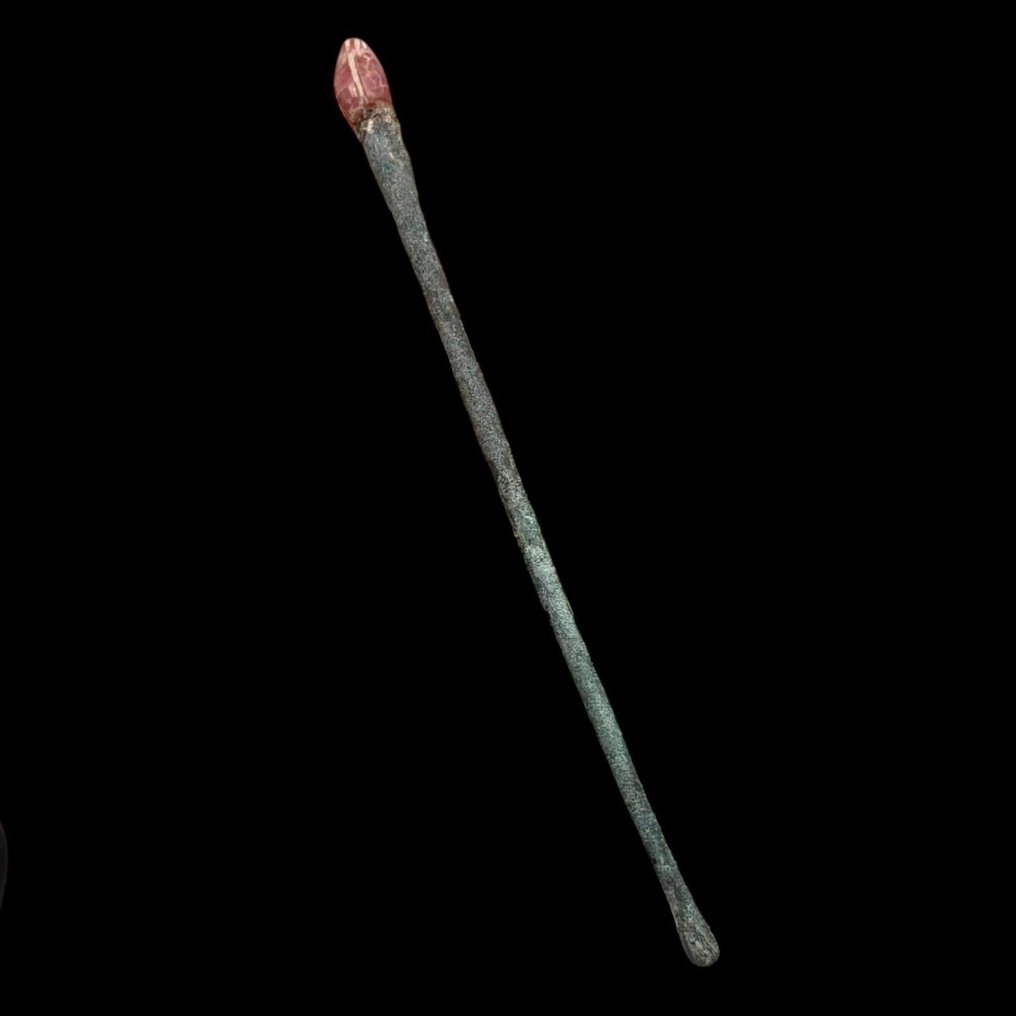 古羅馬 青銅色 髮夾 - 玛瑙珠子连接  (沒有保留價) #3.2