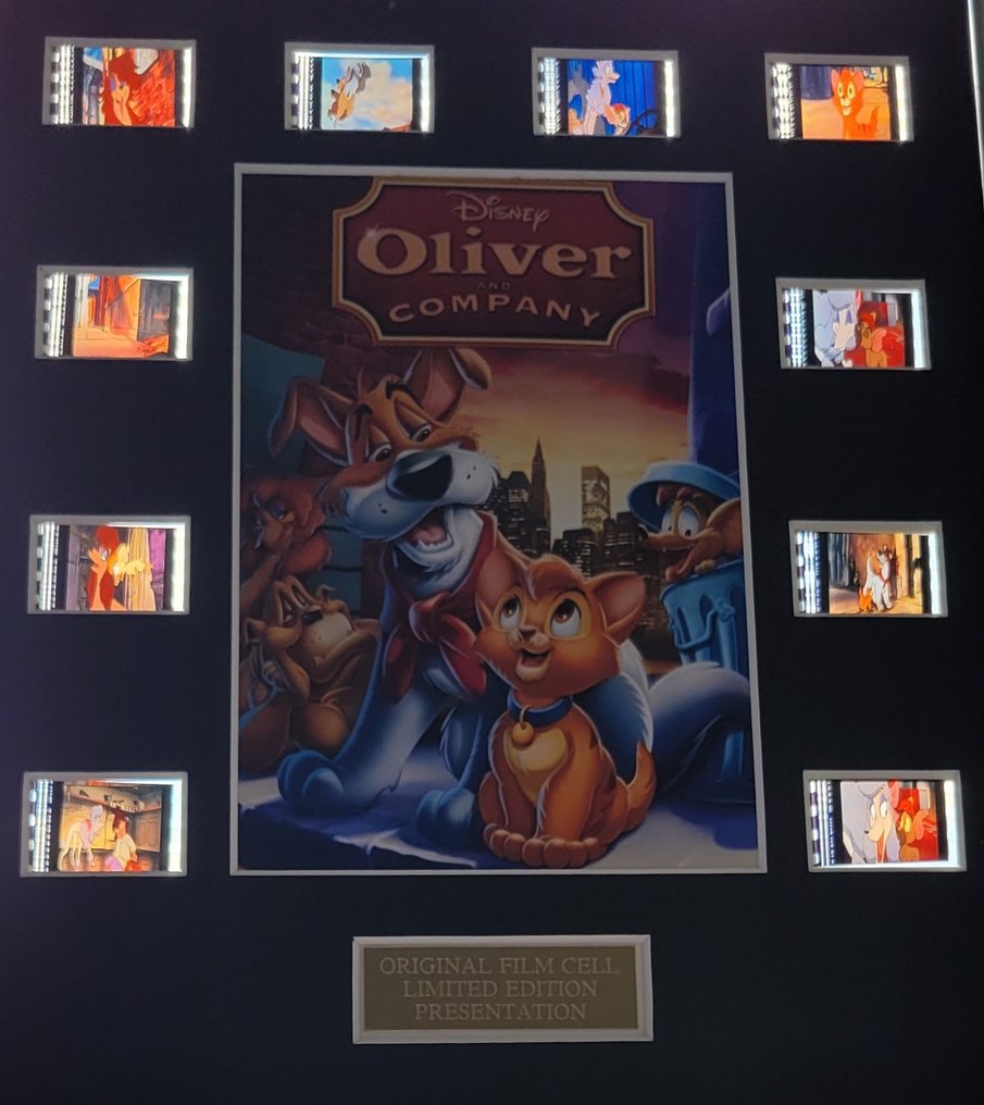 Oliver and Company - Disney - Framed Film Cell Display with COA #1.0