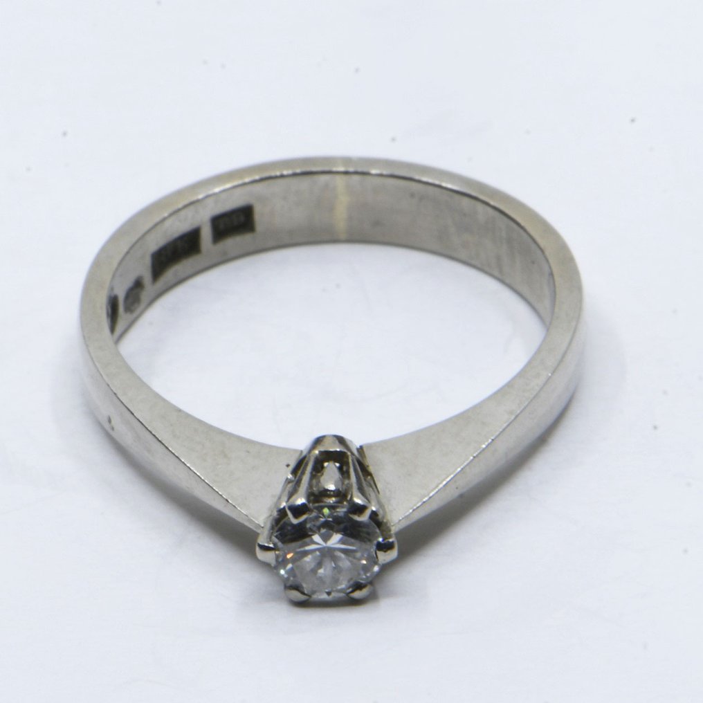 Δαχτυλίδι - 18 καράτια Λευκός χρυσός -  0.25ct. tw. Διαμάντι (Φυσικό)  #1.0