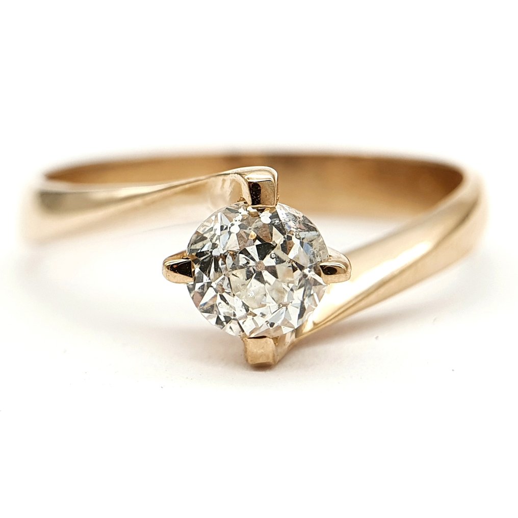 Δαχτυλίδι - 14 καράτια Ροζ χρυσό -  0.52ct. tw. Διαμάντι (Φυσικό) - Πιστοποιητικό IGE #1.0