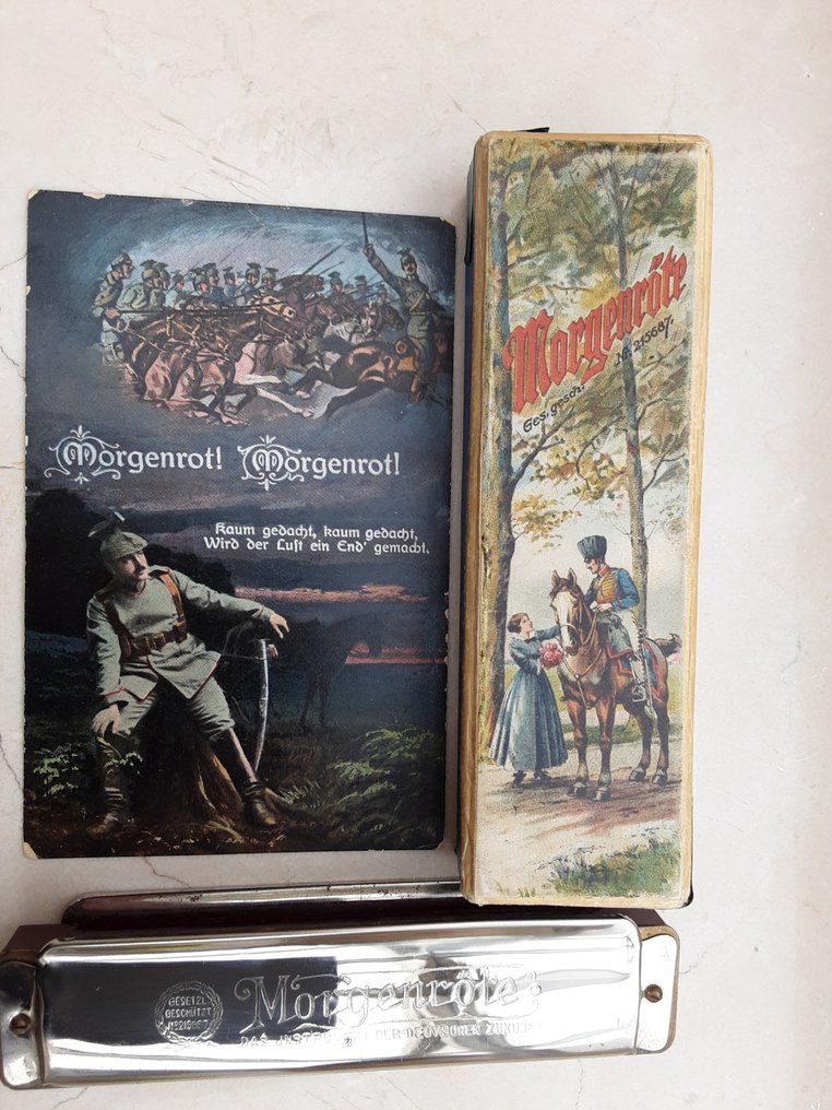 Γερμανικό στρατιωτικό αρμόνιο, συμπεριλαμβανομένης της αυθεντικής θήκης και της αυθεντικής καρτ - Στρατιωτικά αξεσουάρ #2.1