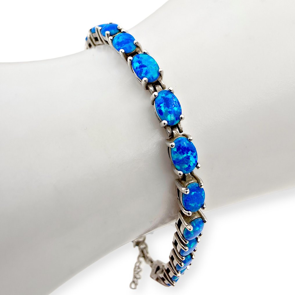 Zonder minimumprijs - Armband Zilver - Opal (Gecertificeerd) #1.0