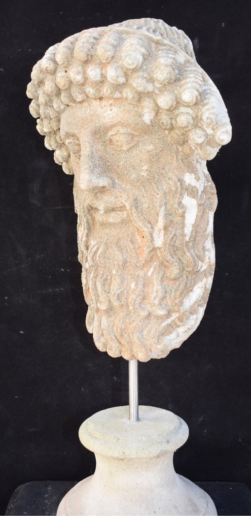 Γλυπτό, Maschera del Dio Hermes - 54 cm - άμμος πετρώματος #4.3