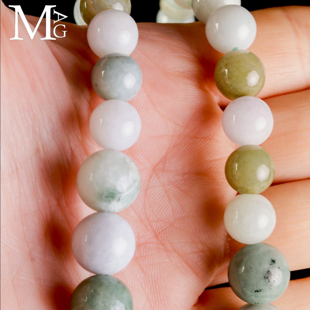 Κολιέ από πολύχρωμα φυσικά πετράδια τσάκρα από Γουατεμάλα. - Ύψος: 425 mm - Πλάτος: 13 mm- 80 g #3.2